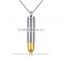 Fashion Jewelry Bullet Ammunition Cartridge Pendant 316L Stainless Steel Tainless Necklace