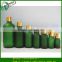 5/10/15/20/30/50/100ml green dropper bottles with aluminium gold cap, dropper green bottle