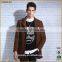 Stand collar casual style long woolen jacket coat with fleece lining for man