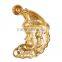 Christmas jewelry wholesale zinc alloy rhinestone enamel Santa Claus head brooch