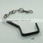 China supplier vinyl coated metal 7 hook hanger hook with chain for bag