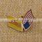 Promotion custom epoxy country flag pins with clutch cap