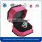 New arrival velvet wedding flock ring box with soft sponge insert
