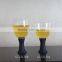 handmade black colour stem glass white wine glass