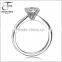 925 Sterling Silver 4 claws Setting with Clear Cubic Zirconia Stones Ladies ring Fashion Jewelry