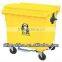 plastic rubbish/trash bin with wheel