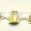 Citrine Multi Stone Rough Natural Gemstones Bracelet, 925 Solid Sterling Silver Bracelet, Designer Raw Bezel Bracelet