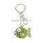 2015 fashion animal teddy bear key chain with cz stones