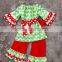 2015 Newest Spring Summer girls boutique clothing outfits holiday party wear girls chevron pant set