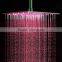 Hydro Power Rainfall Shower Head With Led Water Glow Generator
