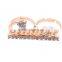 Two Finger Ice Cold Bling Crystal Rhinestone Queen Script Font Adjustable Ring