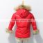 Winter Warm Candy Color Thin Slim Down Coat Jacket with raccoon fur trim