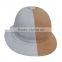 China wholesale flat top combined khaki and white bucket hat