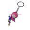 custom soft silicone bungee cord key chain