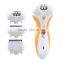 Rechargeable 4 in 1 lady' epilator set with 2 speeds for choice/foot callus remover
