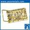 Factory produce cheap gold silver finish western belt buckle