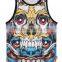 Fashion Polyester Digital Sublimation Printed Tank Top mens, Racer Back Tank Top, Custom Sublimated Gym Tank Top