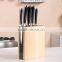 6 pcs forged pom handle kitchen knife set with wooden magnet block