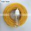 UL Listed 15ft Vintage Hanging Light Twisted Round Textile Cord