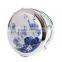 Ceramic Folding Makeup Cosmetic Magnifying Mirror Blue and White Porcelain Lotus Pocket Mirror