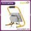 Waterproof yellow 5000 lumen 50w rechargeable led flood light with handle