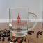 Glassware drinking glass mug with handle for Christamas