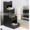 Tiered Condiment Organizer, 4 Compartments - Black