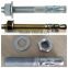 M8*70 Wedge anchor Zinc-plated carbon Steel with nut and washer
