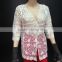 blouses fashion 2016 women lace crochet panel long sleeve crepe top blouse ladies suits lace design