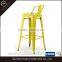 Stackable Low Backrest Metal Bar Stools