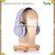 Factory wholesale wooden headset stand, Birch Wood Headphone Gaming Headset Display Stand Holder Hanger