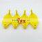 blank ear tag for pig in yellow 32*32 mm