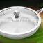stainless steel non-stick fly pan with glass cover