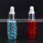 10ml UV gel blue red colored glass essential oil bottle with glass pipette dropper