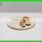 Round shape wooden serving tray