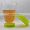 OEM Double wall borosilicate glass cup with lid