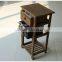 Top grade new arrival handmade unfinished vintage wooden cabinet with drawer