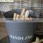 Powder coat Kindling Bucket with wooden handle