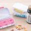 Colorful plastic RECTANGLE portable travelling Mini pill box 6 day