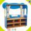 Wholesale customized wooden grocery store for kids, delicate and simple style wooden grocery store toy for children W08C210