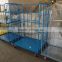 Welded structure stackable roll container with roof