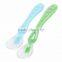 New Arrival Feeding Supplies BPA Free Silicone Flexible Tip Baby Weaning Spoon, with Storage Case