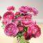 craft artificial fake floral blume single flower with plastic stem fabric flowers for headbands