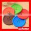 UCHOME 2016 New Colorful Button Shape Silicone Cup Mat/Coaster