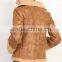 Camel Black Winter Fashion Steet Style Modest Long Sleeve sherpa faux leather rider jacket winter fur coat