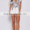 v neck latest printing summer playsuits women going out playsuits