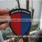China factory fashion embosssed pvc rubber 3d patch with hook and loop backing