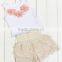 2017 Kids Stocks Cute baby Girl Summer Sleeveless2 Pcs Baby Clothes/ Clothing
