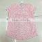 Women stock apparel v-neck slub cotton t-shirt
