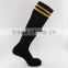Custom black nylon football socks with strip